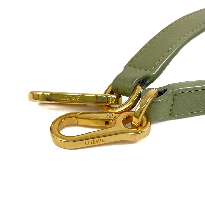 △ Loewe 羅意威 Green Calfskin And Canvas Anagram Amazona 19 2 Way Bag 綠色小牛皮和帆布兩用袋 - 267002535-21