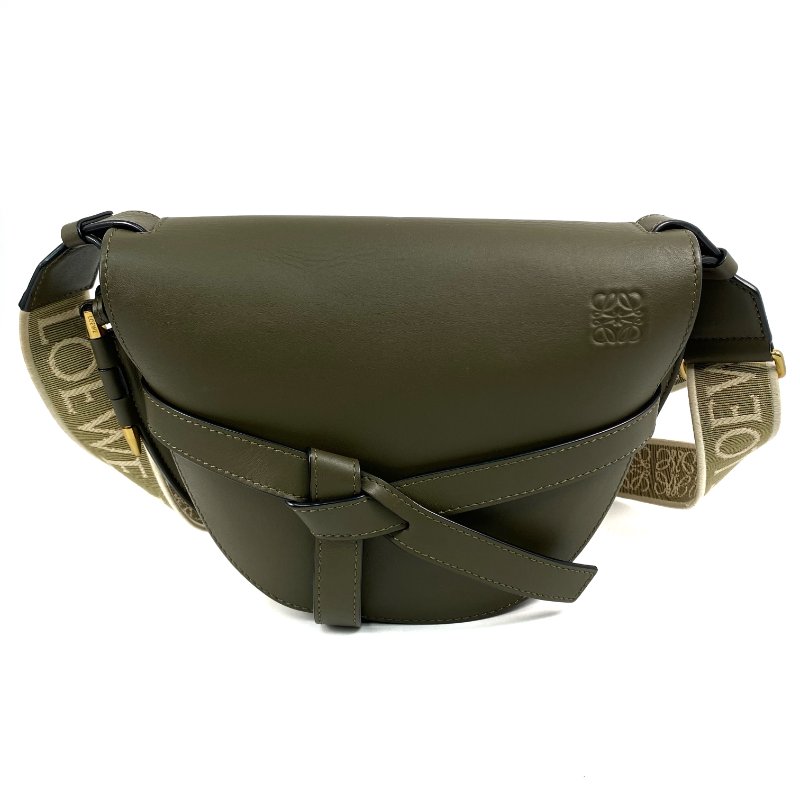 △ Loewe 羅意威 Green Calfskin Gate Dual Shoulder Bag 綠色小牛皮肩背袋 - 267003083-1