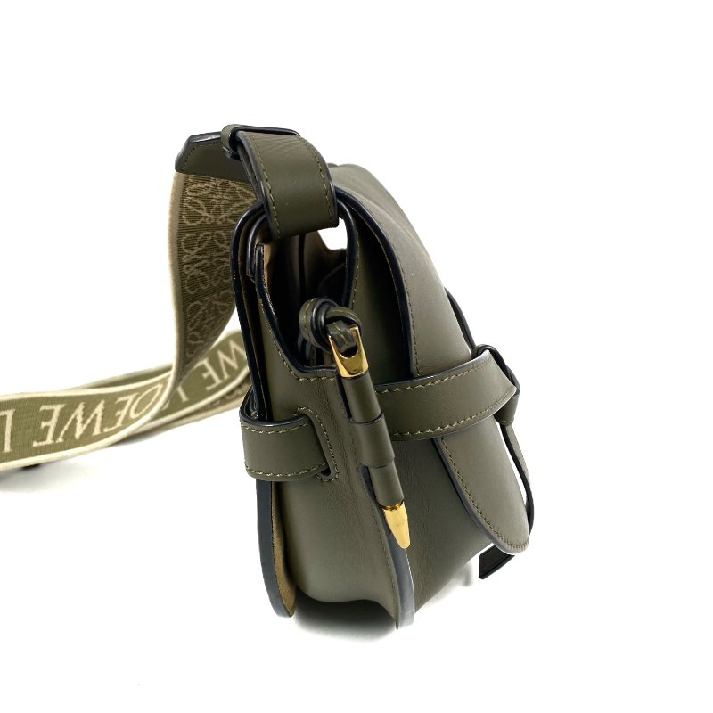 △ Loewe 羅意威 Green Calfskin Gate Dual Shoulder Bag 綠色小牛皮肩背袋 - 267003083-4