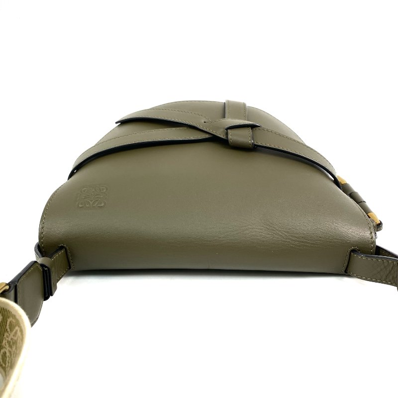 △ Loewe 羅意威 Green Calfskin Gate Dual Shoulder Bag 綠色小牛皮肩背袋 - 267003083-6