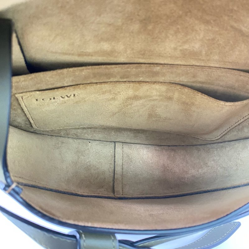 △ Loewe 羅意威 Green Calfskin Gate Dual Shoulder Bag 綠色小牛皮肩背袋 - 267003083-14