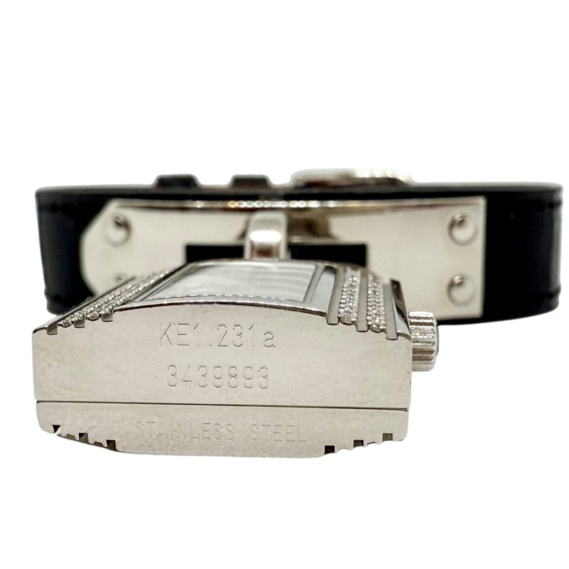 HERMES Kelly 鑽石 貝母錶盤 鱷魚皮錶帶 手錶-19
