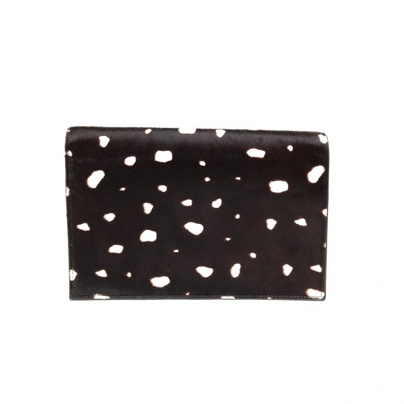 SAINT LAURENT 黑色毛絨銀扣KATE流蘇挎包MIN梅花鹿限定肩背包-2