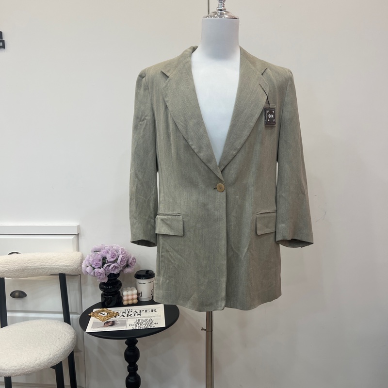 GIORGIO ARMANI灰色格紋西裝外套 vintage 二手中古-1