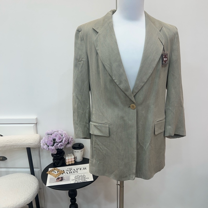 GIORGIO ARMANI灰色格紋西裝外套 vintage 二手中古-2