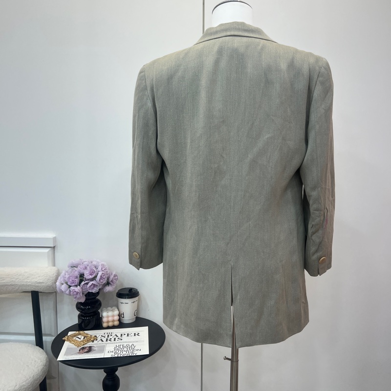 GIORGIO ARMANI灰色格紋西裝外套 vintage 二手中古-5