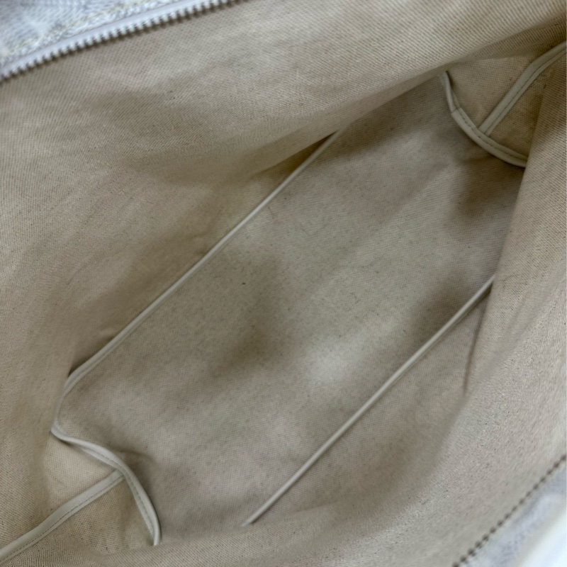 GOYARD/戈雅 Bohème Hobo Y字老花滿印抗壓皮革手柄 帆布拼牛皮 腋下包子母包 單肩包 25年 有購證-8