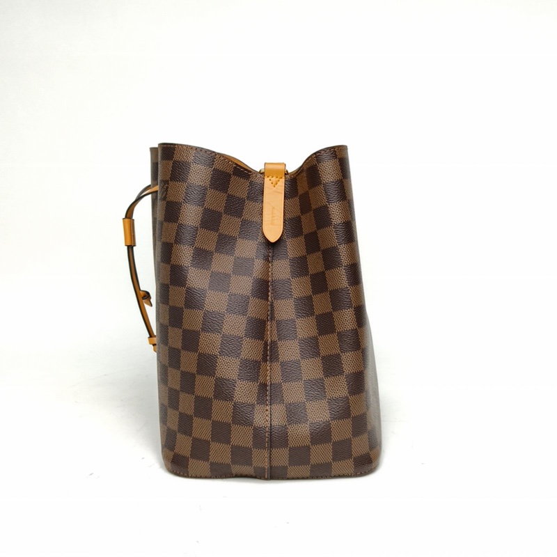 LOUIS VUITTON NÉONOÉ水桶包中號26黃色內裏棕色棋盤格PVC金扣肩背包-1