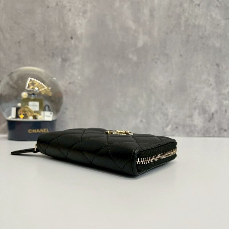 Chanel 大ㄇ零錢包 晶片款-3