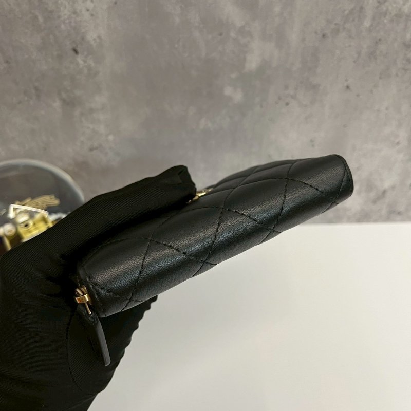 Chanel 大ㄇ零錢包 晶片款-4