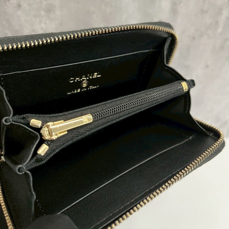 Chanel 大ㄇ零錢包 晶片款-5