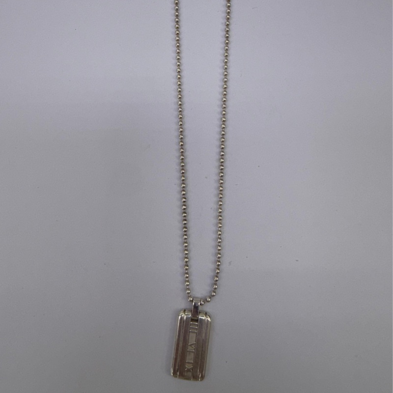 這是一條Tiffany & Co. 的Atlas 系列條牌項鍊。-0