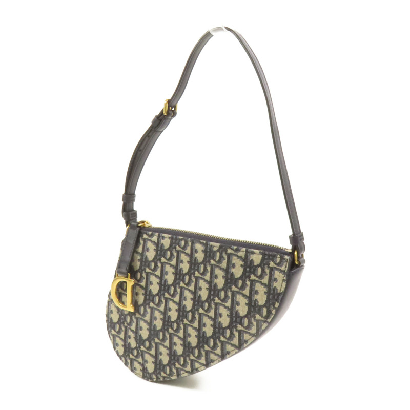 Dior 帆布Saddle Rodeo金扣肩背袋-2