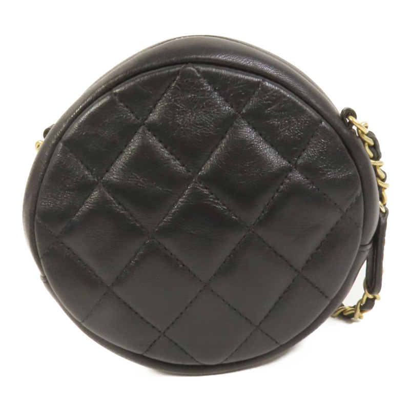 CHANEL 羊皮皮革Chain Shoulder金扣鏈帶肩背袋-1