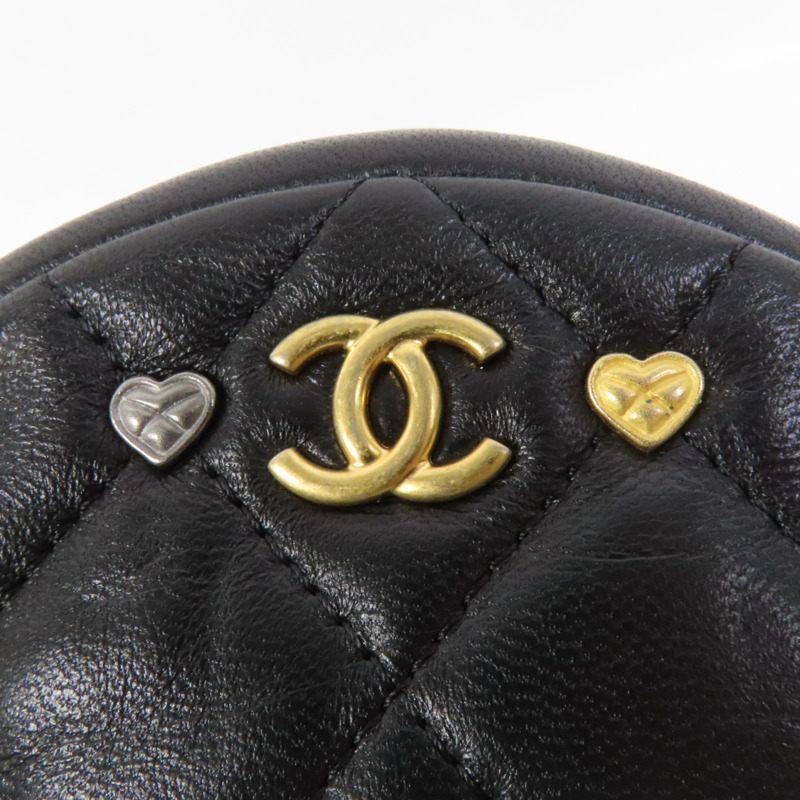 CHANEL 羊皮皮革Chain Shoulder金扣鏈帶肩背袋-6