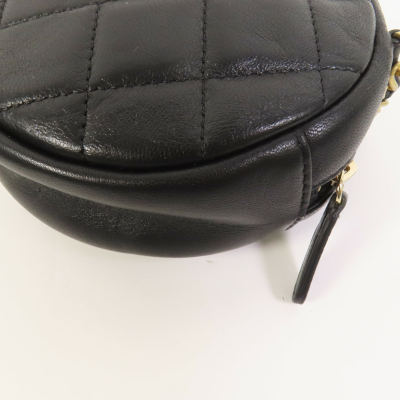 CHANEL 羊皮皮革Chain Shoulder金扣鏈帶肩背袋-13