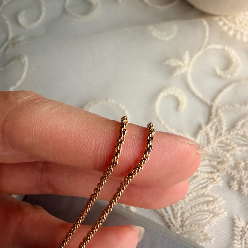 Christian Dior 迪奧 CD logo 標誌鍍金項鏈 頸鍊-11