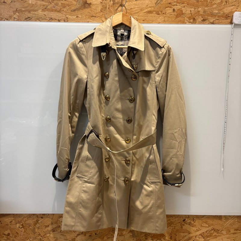 【美收精品】BURBERRY茶色風衣外套 5-40-0