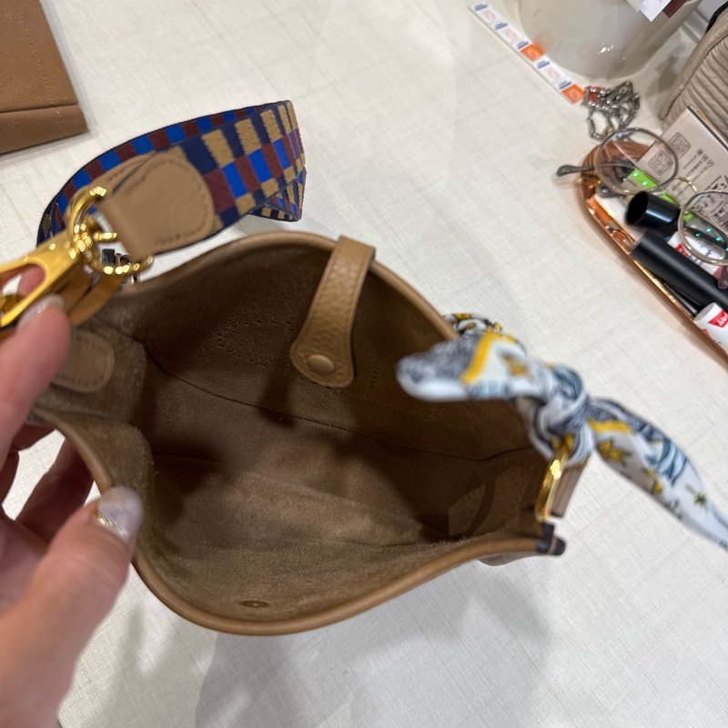 愛馬仕的mini Evelyn’s 金棕金肩背包斜挎包兩用-11