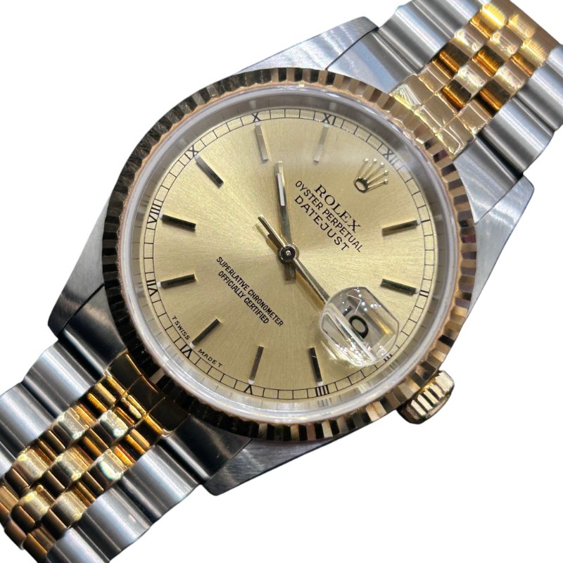 ROLEX DATEJUST 16233 不鏽鋼×18K黃金 自動上鍊腕錶-0