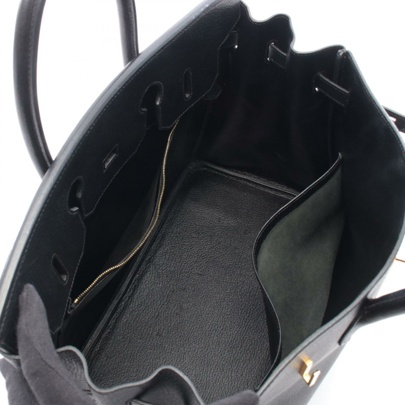 愛馬仕 Birkin 35 手提包，Ardennes 皮革，黑色，二手，女士，金色五金-2