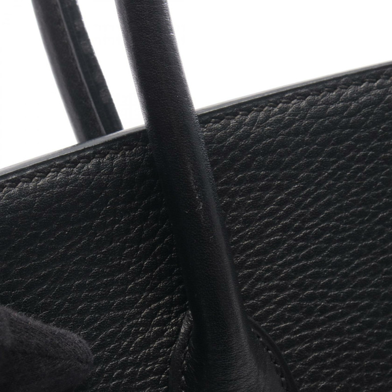 愛馬仕 Birkin 35 手提包，Ardennes 皮革，黑色，二手，女士，金色五金-11