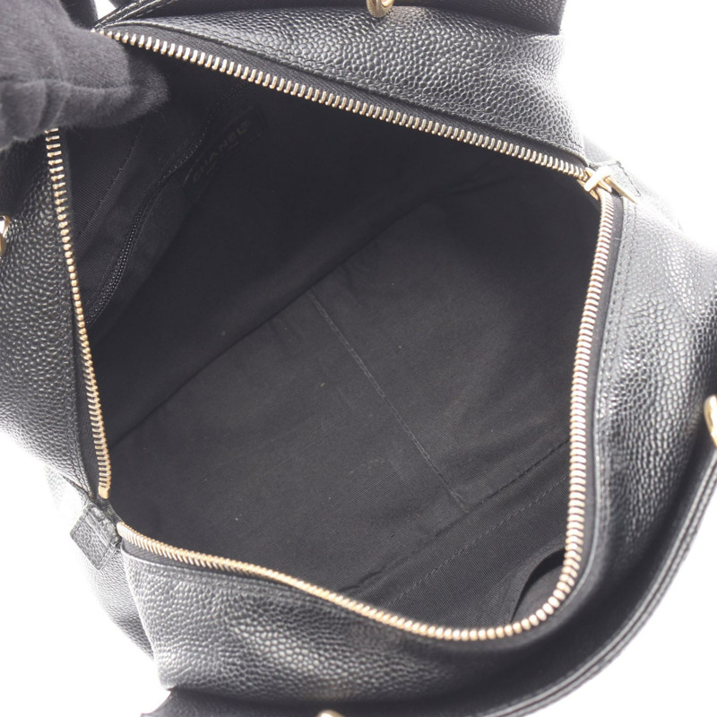 香奈兒 (CHANEL) 絎縫鏈條單背包 A18004 黑色皮革 二手 女士 金色五金-2