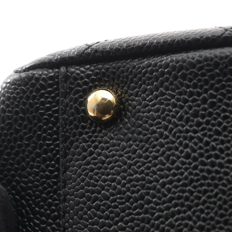 香奈兒 (CHANEL) 絎縫鏈條單背包 A18004 黑色皮革 二手 女士 金色五金-7