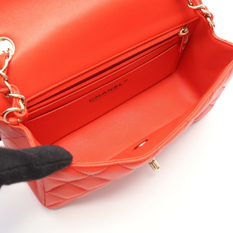 香奈兒 (CHANEL) 迷你絎縫 20 肩背包 A69900 羊皮（綿羊皮）紅色二手女款-2