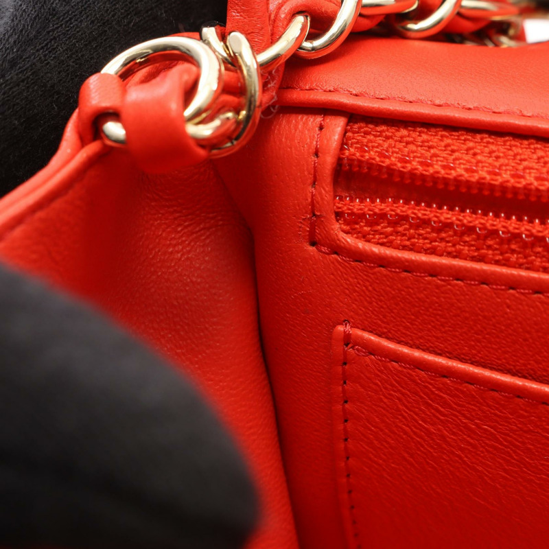 香奈兒 (CHANEL) 迷你絎縫 20 肩背包 A69900 羊皮（綿羊皮）紅色二手女款-6