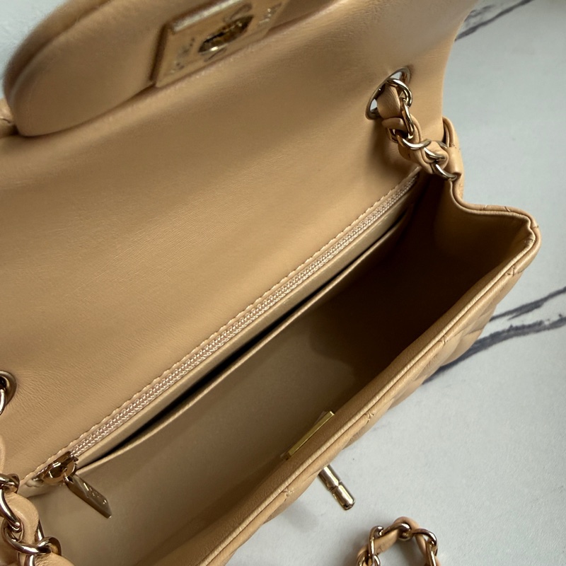 Chanel coco20奶茶色很好看-11