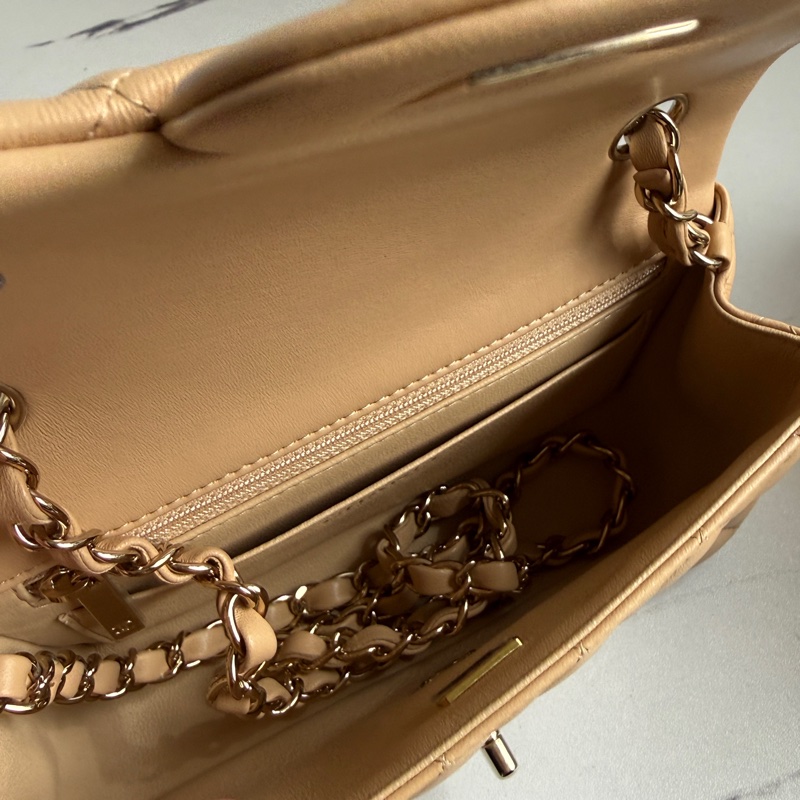 Chanel coco20奶茶色很好看-12