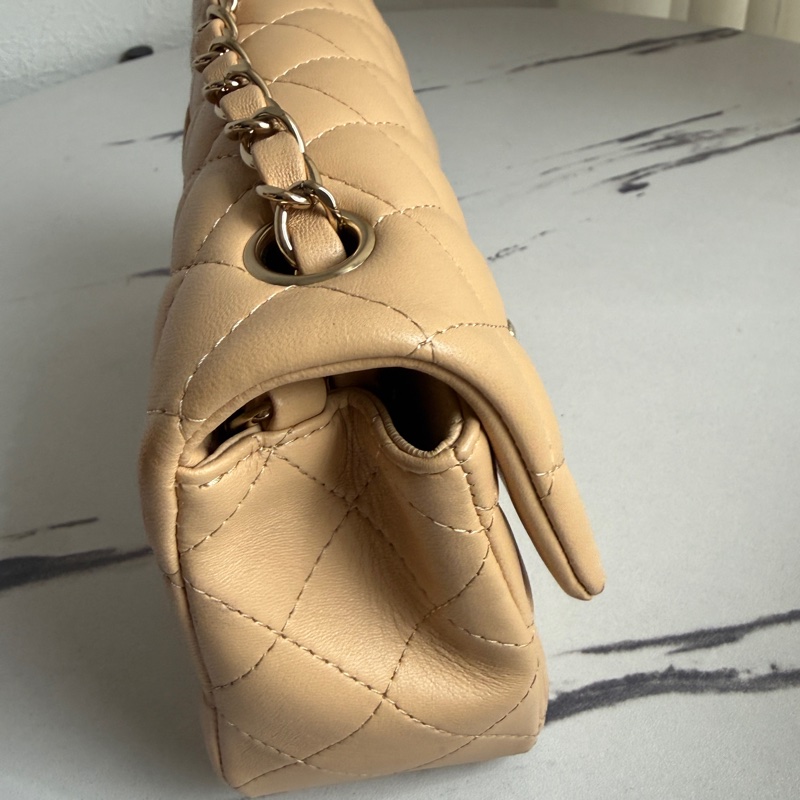 Chanel coco20奶茶色很好看-14