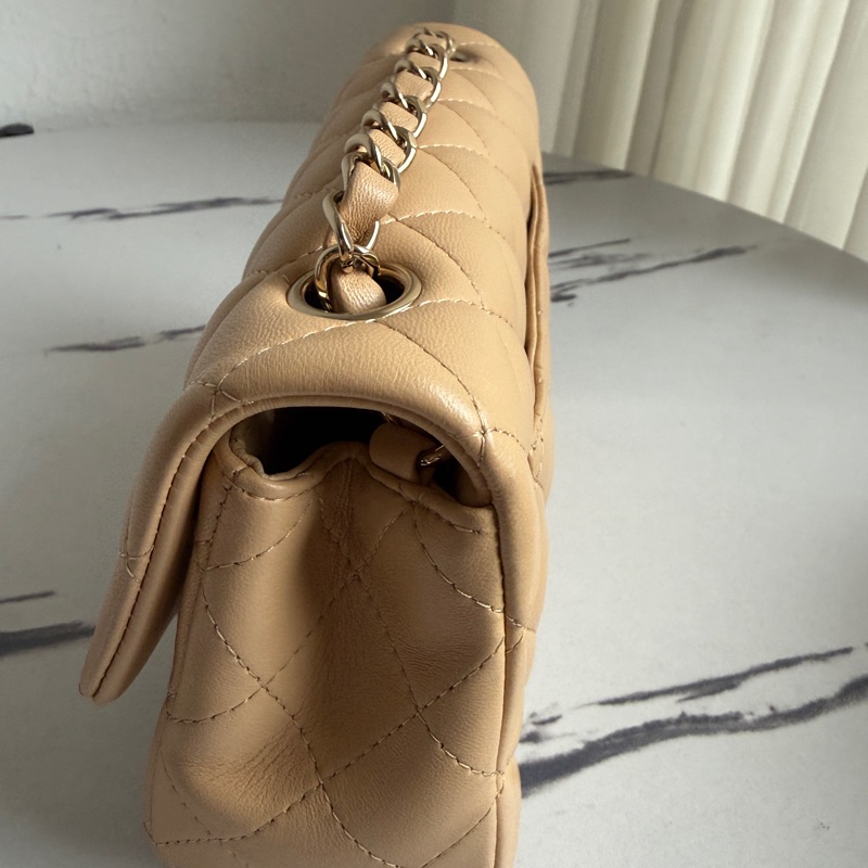 Chanel coco20奶茶色很好看-15