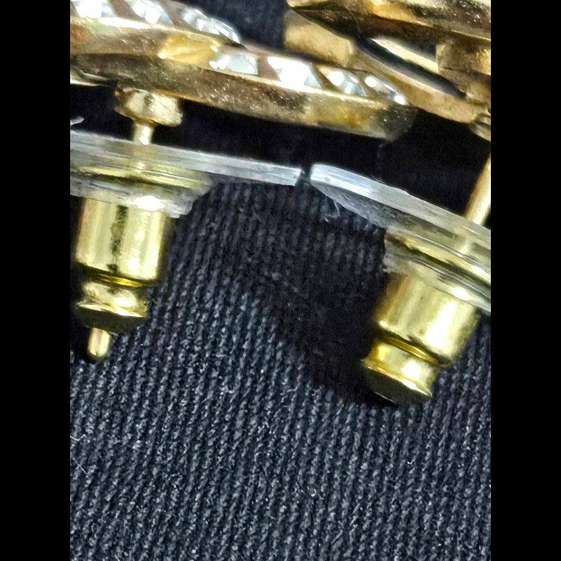 (全新品)Chanel雙色雙C水鑽耳環-6