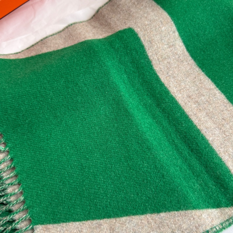 Hermes 全新超保暖😍圍巾100%-5