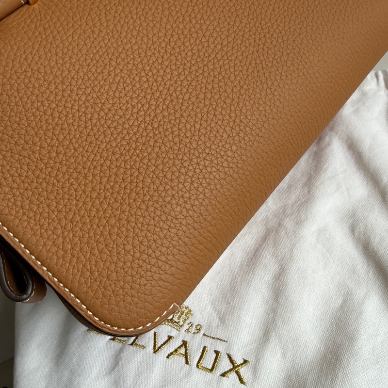 德爾沃超美焦糖色大D 皮革超好 貴婦專用包-9