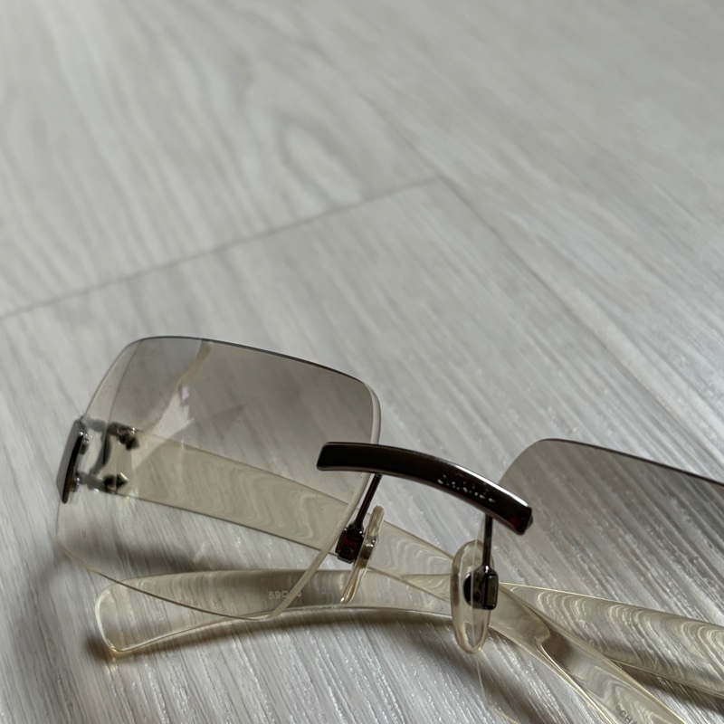 Chanel透明漸層香檳金墨鏡-1