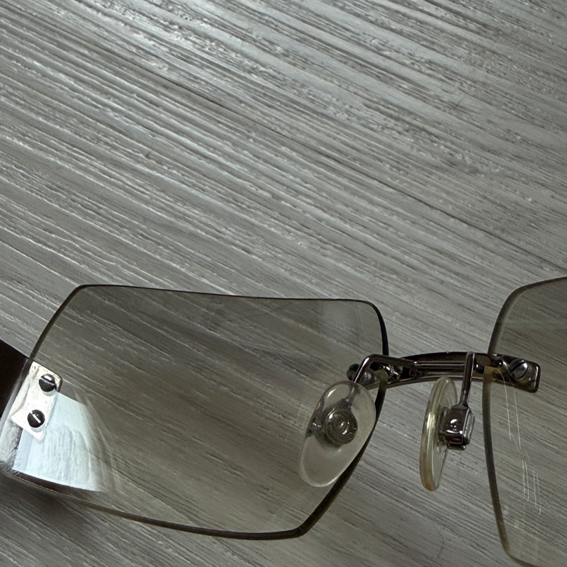 Chanel透明漸層香檳金墨鏡-6