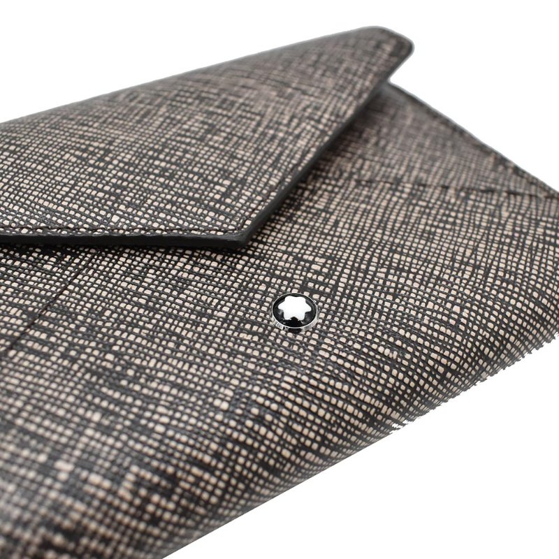 【門市全新現貨】MONT BLANC 萬寶龍信封三折式短夾皮夾(附原廠紙盒、防塵袋)-4