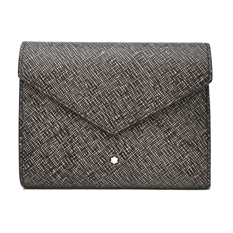 【門市全新現貨】MONT BLANC 萬寶龍信封三折式短夾皮夾(附原廠紙盒、防塵袋)-5