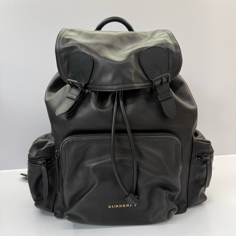 BURBERRY 巴寶莉 黑色牛皮後背包