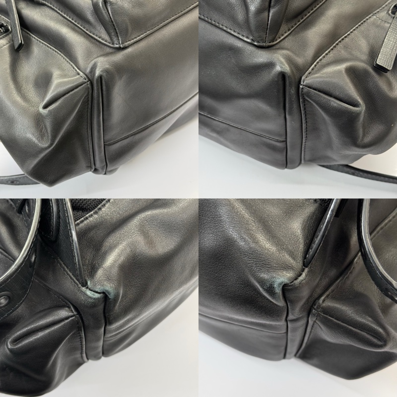 BURBERRY 巴寶莉 黑色牛皮後背包-4