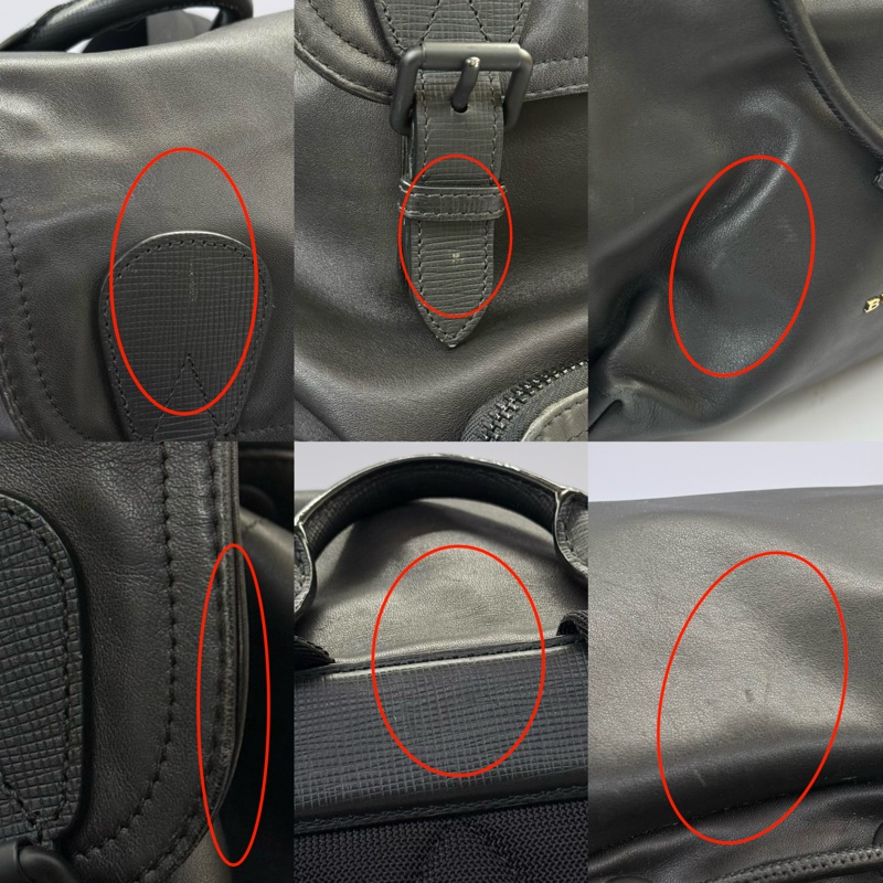 BURBERRY 巴寶莉 黑色牛皮後背包-10