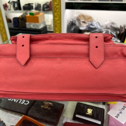 東區正精品㊣Proenza Schouler PS1 C1 粉色全皮金釦釦式翻蓋斜背包兩用包中款 RZ3980-6