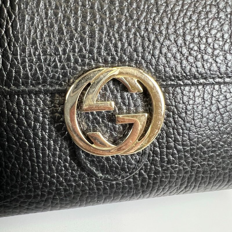 GUCCI 615525 黑SOHO對開短夾-9