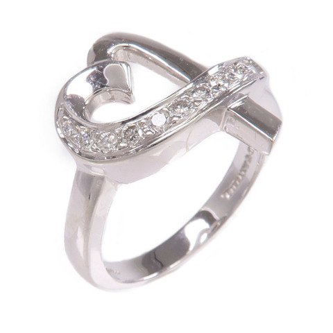 TIFFANY＆CO 18K白金Diamond Ring鑽石戒指US#4.5