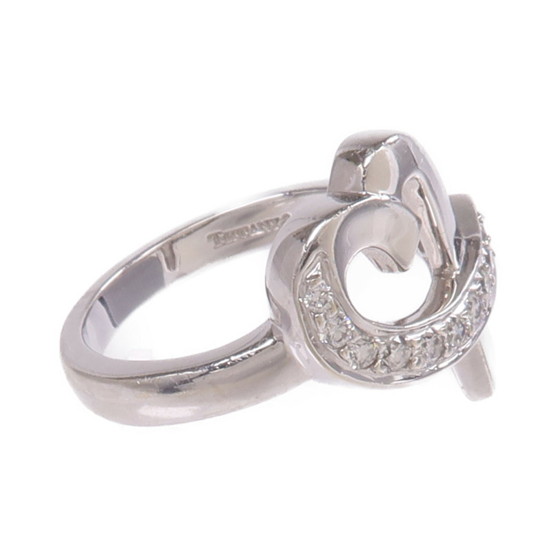 TIFFANY＆CO 18K白金Diamond Ring鑽石戒指US#4.5-3