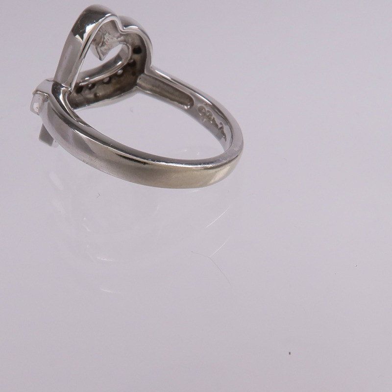 TIFFANY＆CO 18K白金Diamond Ring鑽石戒指US#4.5-6