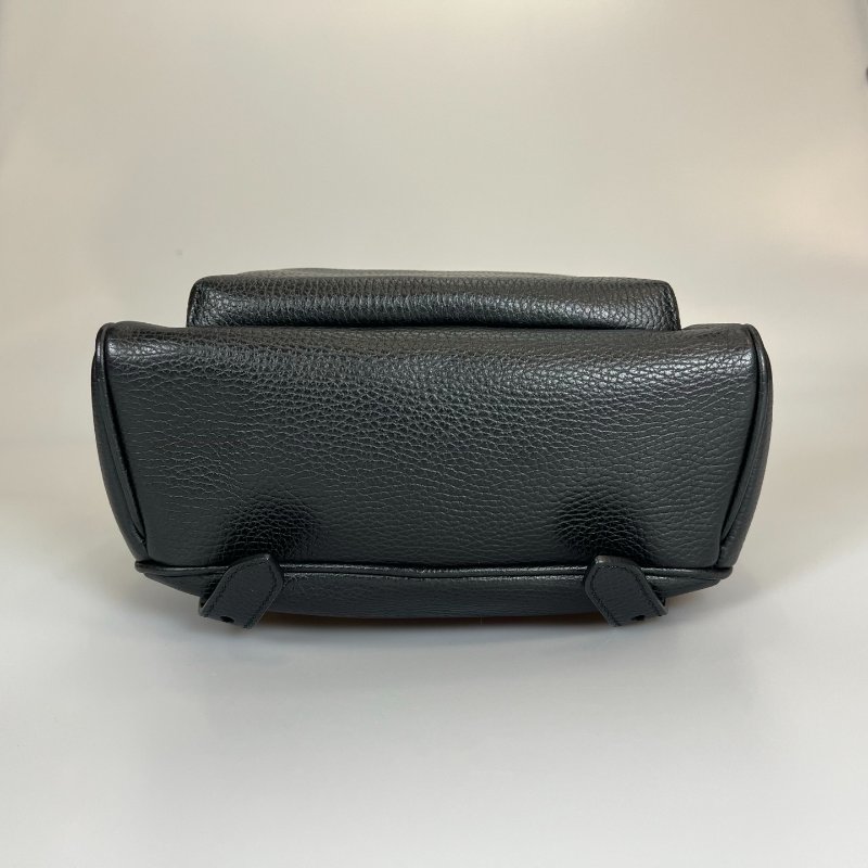 GUCCI 431570 黑皮革SOHO銀鍊後背包-4